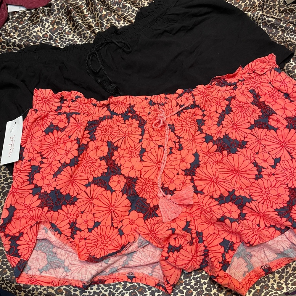2 Isabel Maternity Drawstring Tassel Shorts